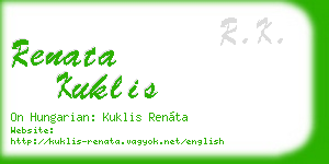 renata kuklis business card