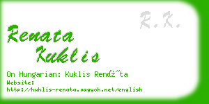 renata kuklis business card